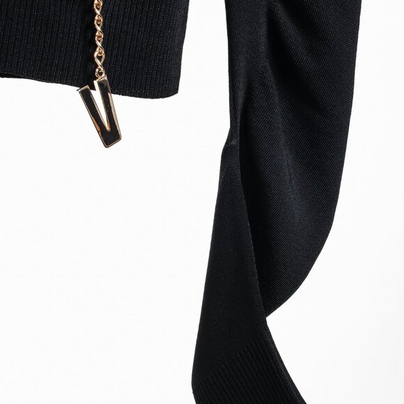 Versus Versace PF/18 Black V-Charm Embellished Sweater - Picture 7 of 14